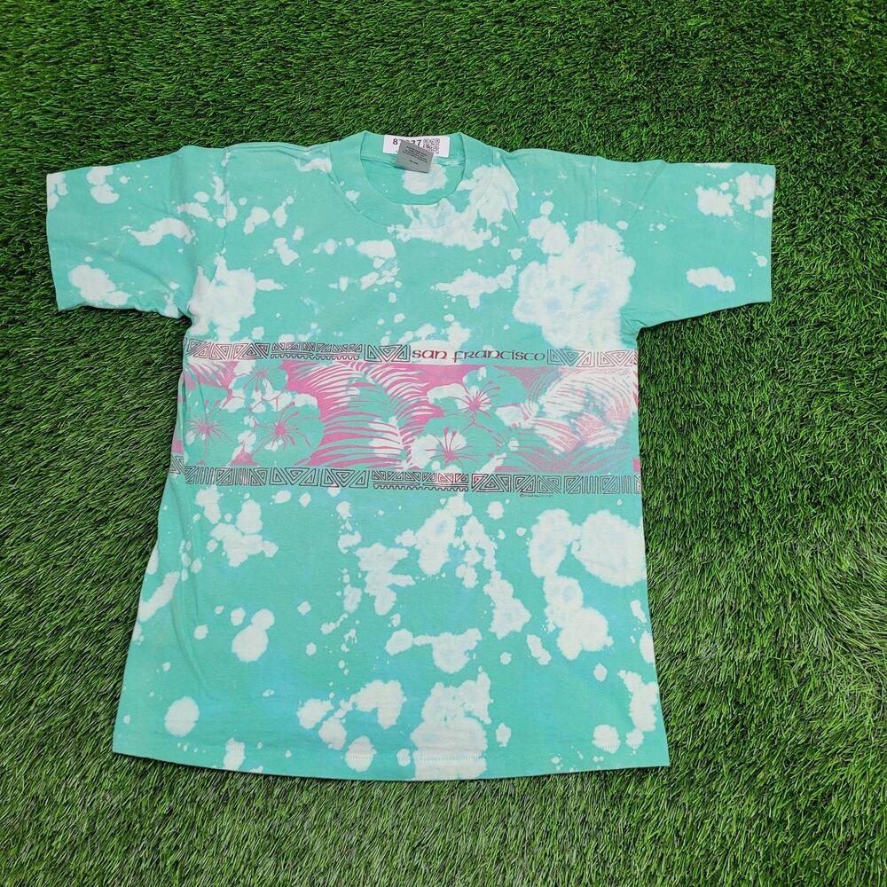 Vintage 90s San-Francisco Aztec Shirt Womens M/L 19x25 Green